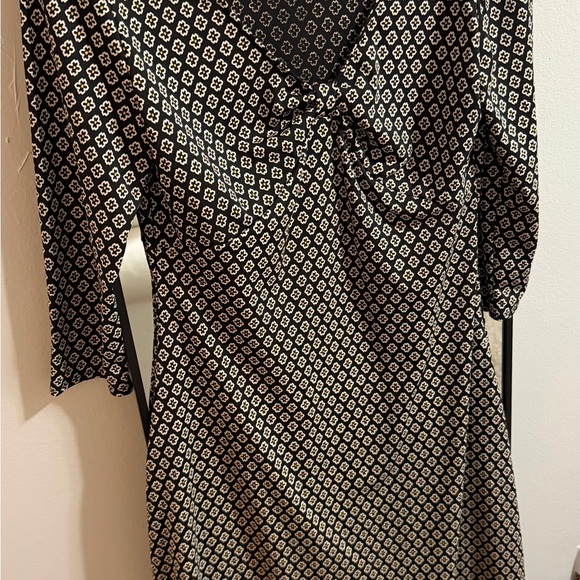 Michael Kors Dresses & Skirts - Michael Kors Black and White Geo-Print Midi Dress with Front Tie